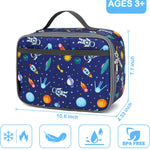 FlowFly Kids Lunch box Insulated Soft Bag Mini Cooler Back to School Thermal Meal Tote Kit for Girls, Boys, Astronaut