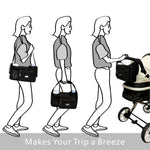 TOPDesign Universal Baby Stroller Organizer, Stroller Caddy with Detachable Mesh Bag & Heightened Insulated Cup Holders & Non-Slip Secure Hooks Accessories, Fits Most Strollers (Checkerboard)