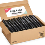 Sooez 40 Pack Bulk Pens Ballpoint, Smooth Writing Pens with Soft Grip, Retractable Black Ink Pens, Medium Point 1.0mm Pen for Journaling, Ballpoint Pen Office Supplies for Nurse, Server, Note Taking