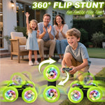 Remote Control Car with 360° Flips, 2.4GHz Double Sided RC Crawler for Outdoor Play