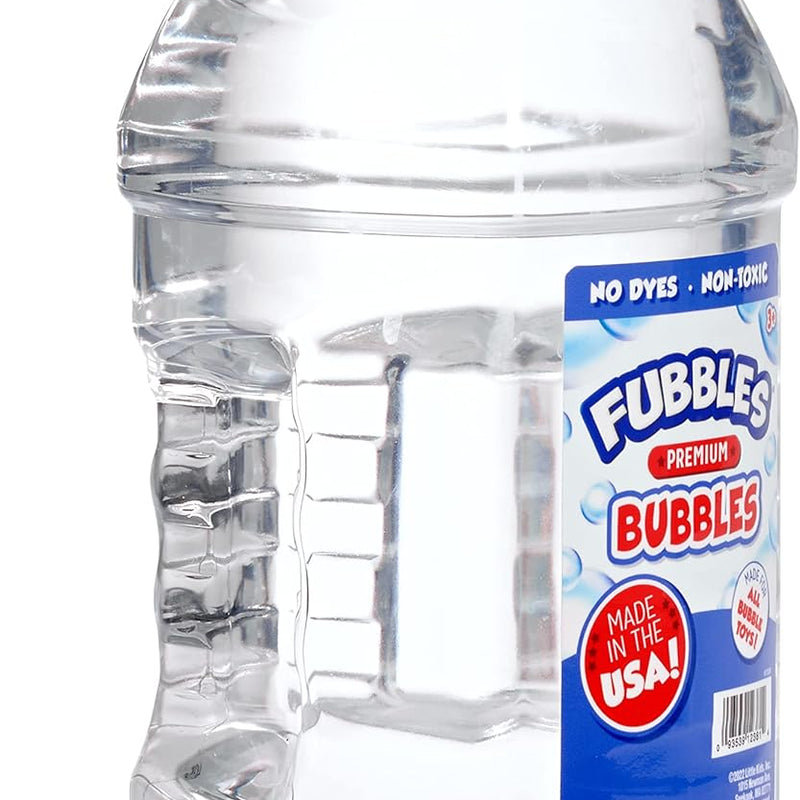 Fubbles Premium Non-Toxic Bubble Solution, 64oz, Made in USA