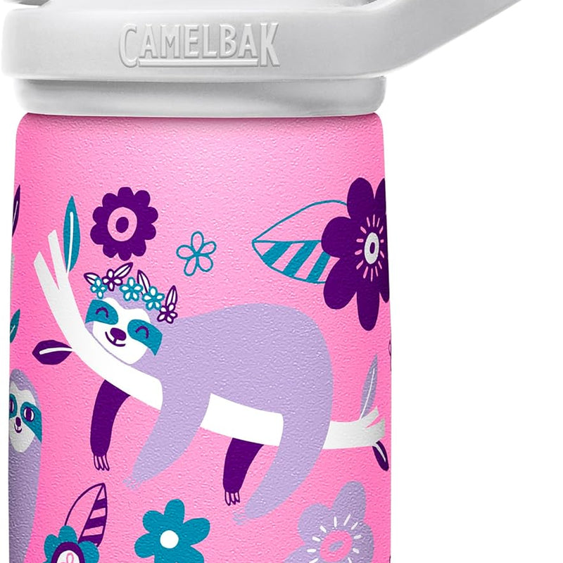 CamelBak Eddy+ Kids Insulated Stainless Steel Water Bottle with Bite Valve Straw, Leak‑Resistant Design for Everyday Hydration, 12oz, Biking Dogs