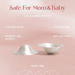 The Orginal Silver Nursing Cups – Silver Nipple Shields for Breastfeeding - Nipple Guards Protector for Breastfeeding - Nipple Shields for Nursing Newborn – Nickel Free – 925 Silver