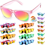 16 Pack Kids Sunglasses Bluk Party Favors - Goodie Bags Stuffers for Children Age 3-8,Boy Girl Neon Glasses with UV400 Protection,Birthday Classroom Graduation Gift,Pool Beach Party Supplies - nylytek
