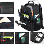 LifetimeWarranty Extra Large Travel Backpack With 52L Capacity, Long-Term Durability TSA Backpack,Anti-Theft 17.3" Big Business Laptop Backpack for Men&Women,Water Resistant College Rucksack Bag Black