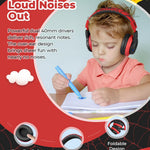 iClever BTH12 Kids Bluetooth Headphones 85H Playtime with LED Lights Travel | SafeSound Tech, Stereo Sound, USB C Charging AUX Cable Over Ear Built-in Mic, Kids Wireless Headphones for Toddler Boys Girls