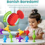 BUNMO Bath Toys Suction - Connect, Build, Create - Toddler Sensory Toys - Fine Motor Skills