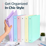 BinderX Extra Durable 3 Ring Binder, Round Rings 1 Inch Binder, Fits 175 Sheets of 8.5x11 Paper, Customizable View Cover with Inside Pockets, Cute 1" Binders, 1 Inch Binders 3 Ring, Pink