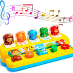 montessori pop up animal toys with music & light ages 1-2 years