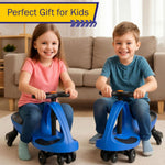 Blue and Black Lil' Rider Wiggle Car Ride on Toy, No Batteries, Gears, or Pedals, Ages 3 and Up, Develops Motor Skills, Indoor or Outdoor Use