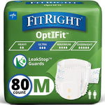 FitRight Ultra Adult Diapers, Disposable Incontinence Briefs, Leak-Proof Diaper, Absorbent Briefs For Men and Women, Maximum Protection, Medium, 32 – 44 in, 20 briefs per bag