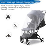 Baby Mosquito Net for Stroller, Bug Net and Mesh Protection,White | Reusable Portable Baby Insect Netting for Stroller, Playards, Pack N Plays and Portable Mini Crib