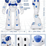 KingsDragon RC Robot, Programmable Remote Control Smart Robot for Kids, Ages 3-8, Gesture Control, LED Lights
