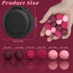 Silicone Magnetic Balls, Fidget Toys for Adults & Teens, 6PCS Stress Balls Sensory Toy, Quiet Magnet Desk Fidgets with Textured, ADHD Anxiety Relief Items, Fun Stocking Suffers Gifts (Red)