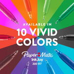 Paper Mate InkJoy 300RT Retractable Ballpoint Pens, Medium Point (1.0mm), Blue Ink, 12 Count - Writing, Journaling, Note-Taking, Office Supplies, Ultra Smooth Ink