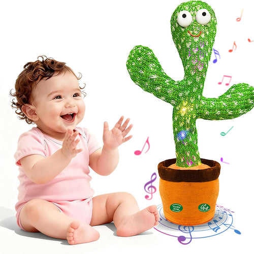 Interactive Baby Toy Dancing Talking Cactus, Singing Musical Record, Volume Adjustment for Infant 6-18 Months