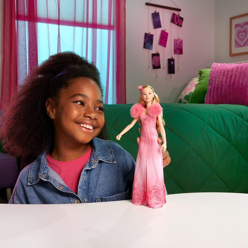 Mattel Wicked Singing Glinda Fashion Doll & Accessories, Posable with Movie-Inspired Look & Removable Outfit, Sings “Popular”