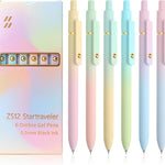 UIXJODO 6 Pcs Gel Pens 0.5mm Quick Dry Black Ink Pens Fine Point Smooth Writing Pens, Cute Office and School Supplies Gifts for Women Teacher Students (6 Pcs Ombre Gold)