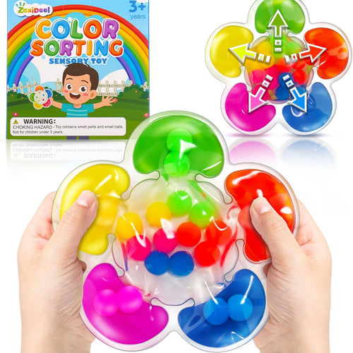 Color Sorting Sensory Toy for Autism with Color Matching Fidget Toy for Kids Ages 1-3