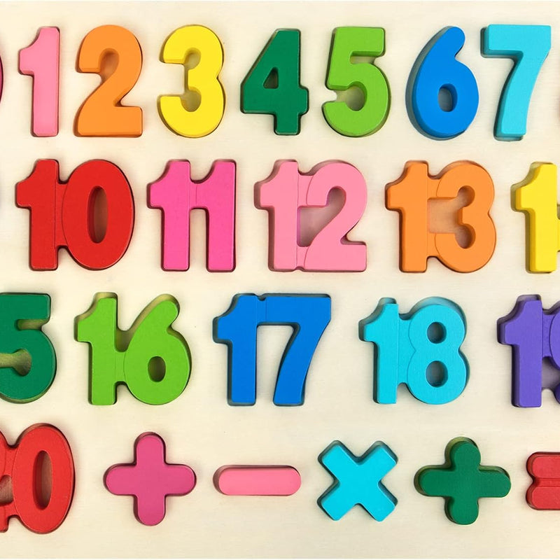 Attmu wooden alphabet puzzles for toddlers, shape ABC puzzle, preschool educational toys gift for girls and boys