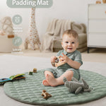 Blissful Diary Sage Green Baby Play Gym Mat with 6 Detachable Toys for Sensory & Motor Skill Development