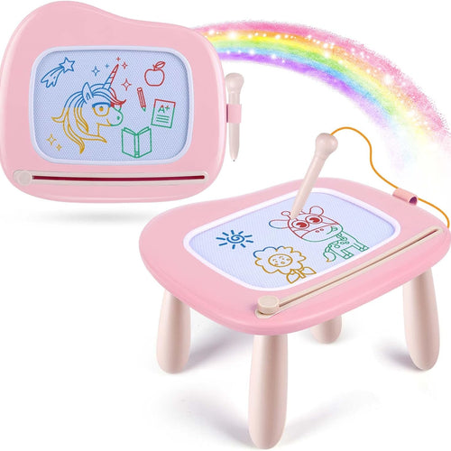 smasiagon magnetic drawing board for kids toddler toys 1-2 year old girl portable doodle pad