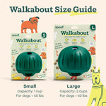 WOOF Walkabout - Enrichment Dog Toys Puzzle and Treat Dispenser - Adjustable Difficulty for Kibble and Treats - Durable Rubber - Easy to Clean - Small