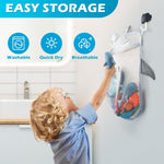 No Hole Mold Free Baby Bath Toys for Kids Ages 1-3, Water Toys for 6-12 Months Infants with Storage Bag, Baby Shark Toys for Pool, Bathtub, Beach, Shower, Tub,Ideal Gifts for Kids Boys and Girls