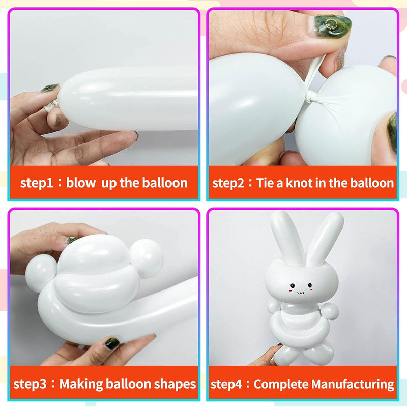 Premium 100-Pack Clear Latex Balloons for Balloon Art and Party Decorations