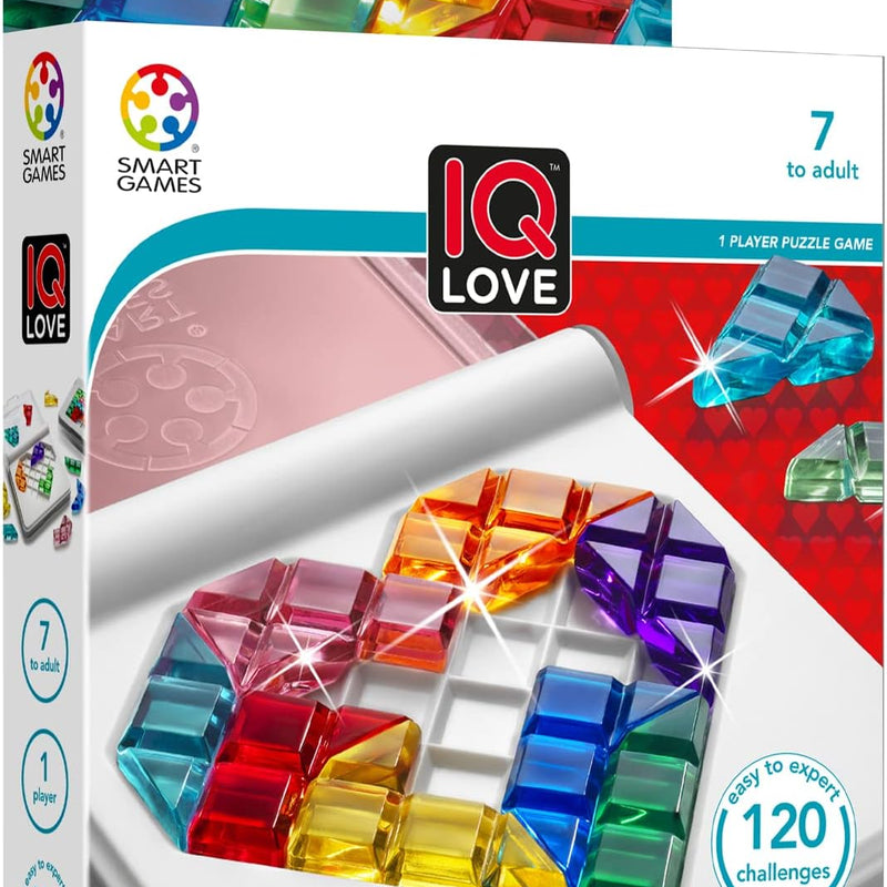 SmartGames IQ Love Travel Puzzle Game with 120 Challenges for Ages 7 - Adult