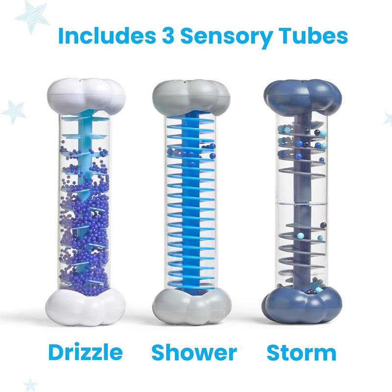hand2mind Calming Sensory Tubes, Rain Sound Fidget Tubes, Rain Stick Instrument, Toddler Sensory Toys, Calm Down Corner Supplies, Science Classroom Weather Toys, Play Therapy Activities