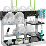 Dr. Brown's Drying Tower, Stand-Up Drying Rack, Countertop Baby Bottle Drying with Organized Storage for Baby Essentials, Space Saving Vertical Rack, Black/White
