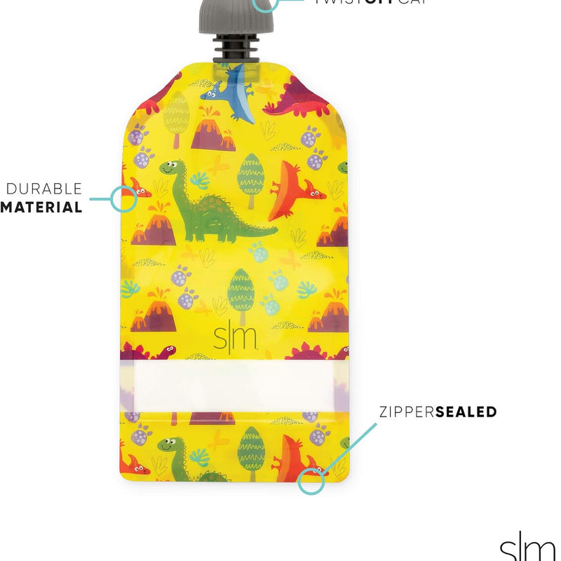 Simple Modern Reusable Baby Food Pouches for Toddlers | 5oz | Assorted | Joey Refillable Squeeze Pouches for Applesauce, Yogurt & Puree | Freezer & Food Safe, BPA-Free | 10-Pack, Assorted 3