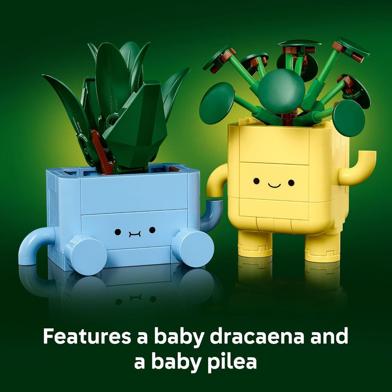 LEGO Botanicals Happy Plants Building Toy for Kids 9+ with Artificial Indoor Plants and Playroom Decor