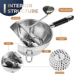 Stainless Steel Food Mills With 3 Milling Discs,Ergonomic design Of Rotary Food Mills For Tomato Sauce,Potatoes,Jams with Silicone Handle Dishwasher Safe, Multifunctional Spoon,Orange