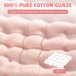 Baby Washcloths and Burp Cloths, Soft Absorbent Towels for Newborns, 6 Pack, 12x12 Inches (Pink)
