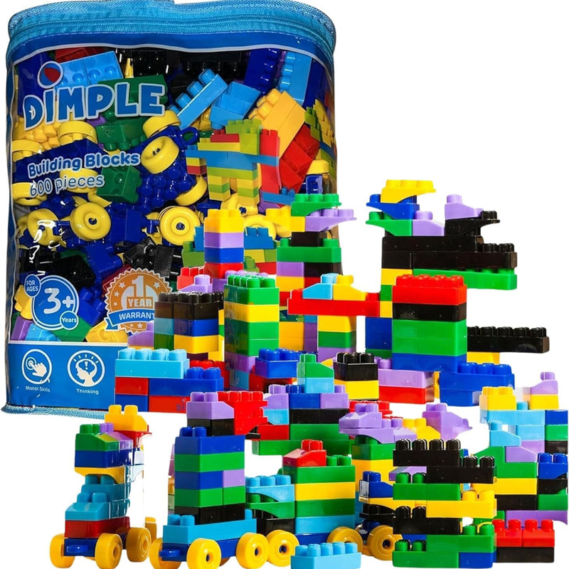 Dimple Building Blocks for Toddler (300 Pcs) Stacking Toys & Puzzle Games for Learning and STEM Fun Montessori Toys, Educational Baby Blocks Age 3+ Toddler Boy & Girl Birthday for Kids