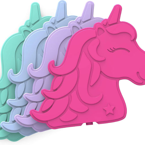 Bentgo Buddies Reusable Ice Packs: Slim Design for Lunch Boxes, Lunch Bags, and Coolers, Quick Freeze, PFAS- and BPA-Free, Multicolored 4-Pack (Unicorn)