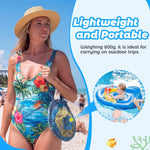 LAYCOL Baby Pool Float with Canopy UPF50+, 120°Adjustable Sun Protection and Anti-Tip Safety Seat, Inflatable Toddler Floaties Infant Pool Float with Animal Pool Toys, Baby Beach Essentials for 6-36M