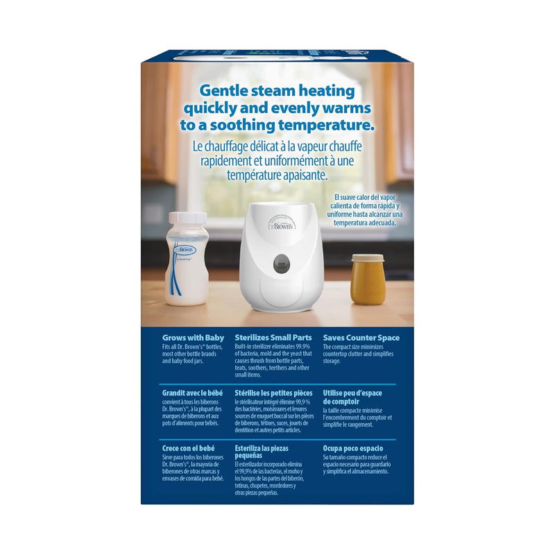 Dr. Brown's Insta-Feed Baby Bottle Warmer and Sterilizer for Baby Bottles and Baby Food Jars, BPA-Free Plastic