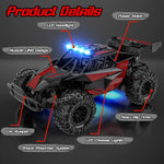 bluejay 1:12 2.4ghz high speed rc monster truck with led headlights and rechargeable battery