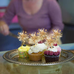 30Pcs Foil Firework Cupcake Toppers: Premium Decorations for Birthdays, Parties & Desserts