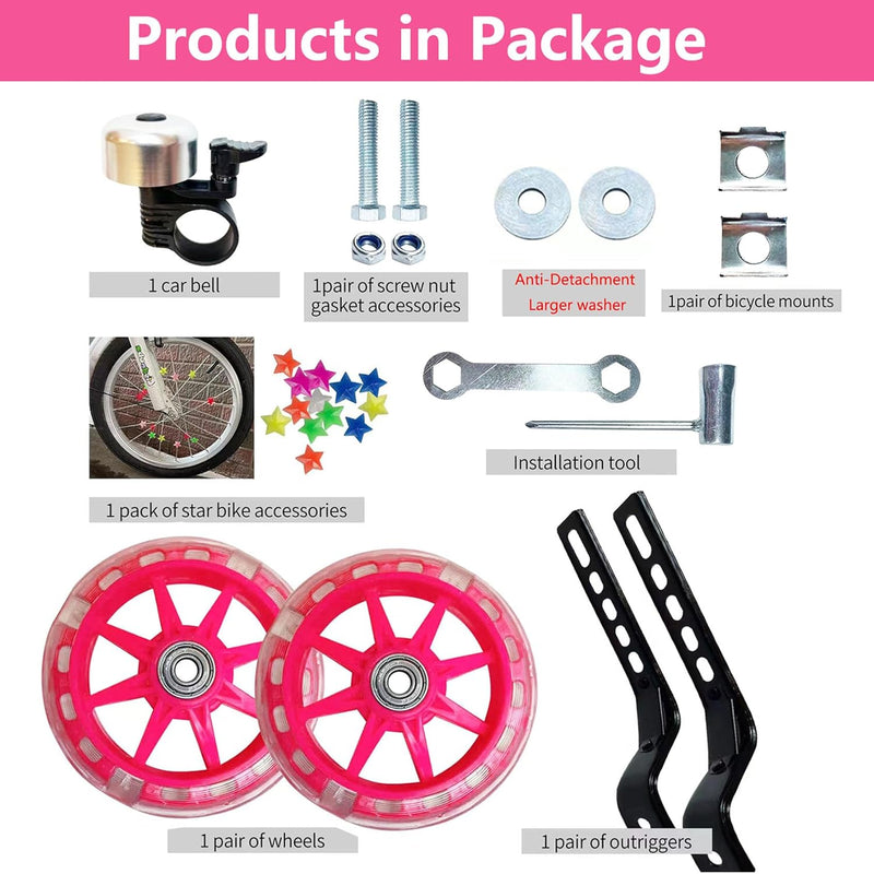Bright Rose DDJKCZ Training Wheels for Kids 12-20 inch Single Speed Bicycle