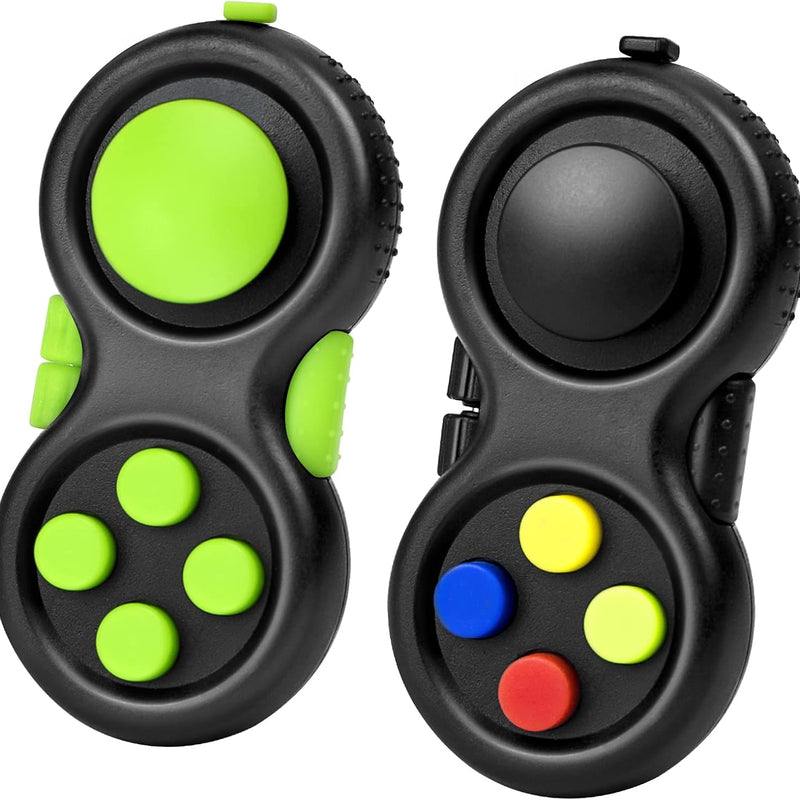 Original Fidget Toy Game, Rubberized Classical Controller Fidget Concentration Toy with 8-Fidget Functions and Lanyard - Excellent for Relieving Stress and Anxiety