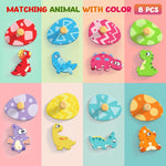 Wooden Dinosaur Matching Egg Puzzle for Preschool Learning Activities and Educational Toys