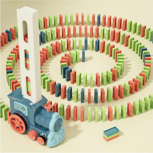 prephy domino train toys kids games - automatic stacking creative game for 3-6 year old boys and girls.