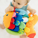 Melissa & Doug K's Kids Flip Fish Stuffed Animal and Baby Mirror for Tummy Time and Sensory Play, Soft and Safe for Infants 0-9 Months