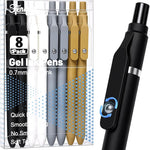 Fenmay Gel Pens, 12 Pcs Black Ink Pens 0.7mm Medium Point| Quick Dry No Smudge, Smooth Writing, Retractable Cute Aesthetic Pens for Journaling Note Taking School Office Supplies