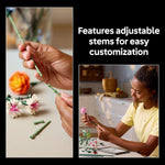 LEGO Botanicals Pretty Pink Flower Bouquet Building Set for Adults - Nature-Inspired Home Decor DIY Kit