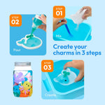 Klever Kits Glow-in-The-Dark Water Gel Kit, Magic Fairy Water Pets Toy Kit with 10 Gels(7 Glow-in-The-Dark Gels), 12 Molds, Preserving Bottle, DIY Squishy Maker Craft Kits, Arts and Crafts for Kids